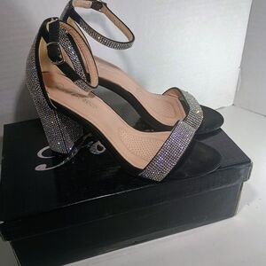 Forever Link Black and Silver Heels